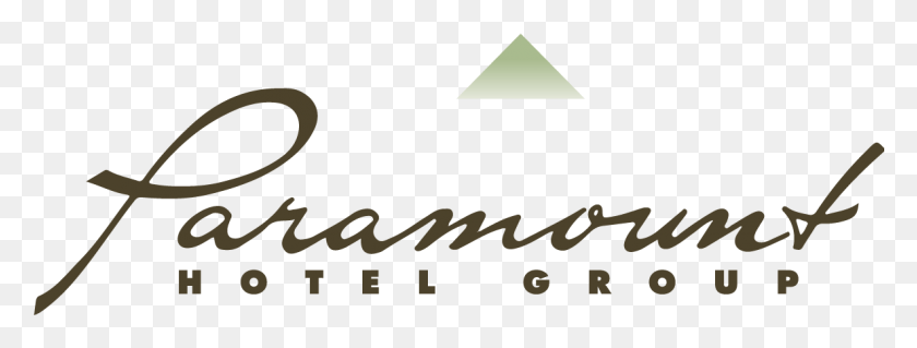 1183x393 Descargar Png Logotipo Paramount Hotel Group, Texto, Triángulo, Escritura A Mano Hd Png