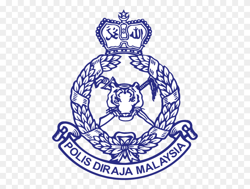 491x574 Logo Pdrm Royal Malaysia Police, Symbol, Emblem, Person HD PNG Download