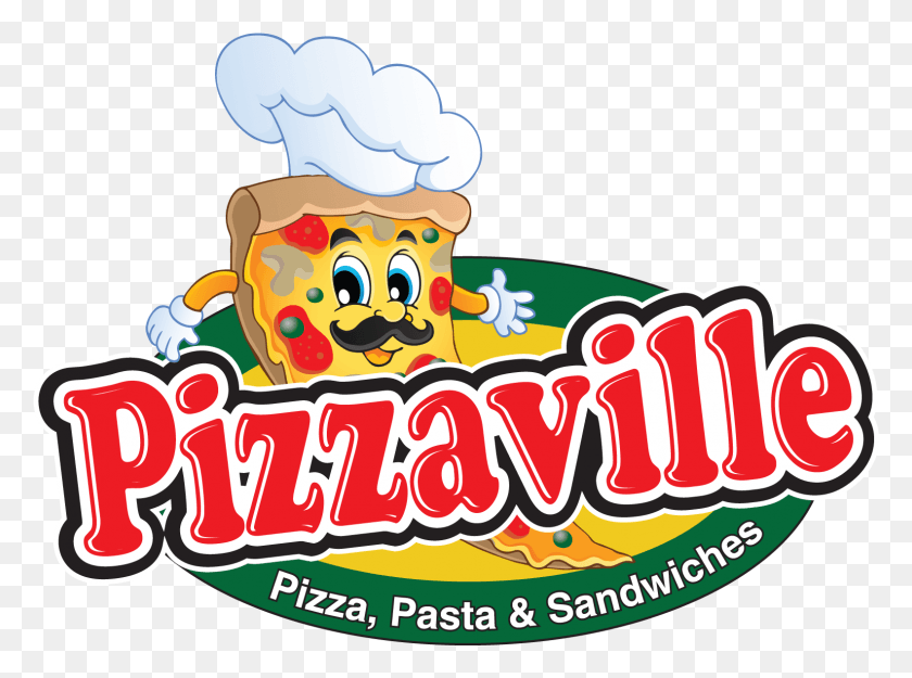1583x1148 Логотип Pizza Ville, Еда, Этикетка, Текст Hd Png Скачать