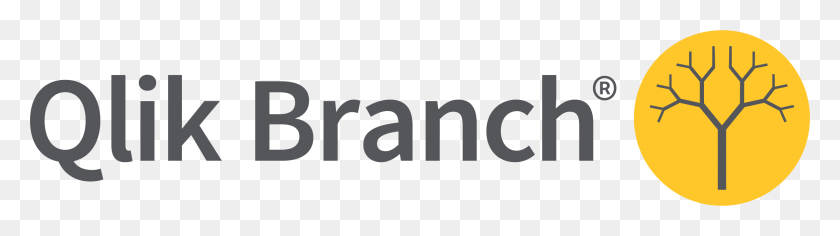 2458x556 Logo Qlik Branch Gray Qlik Branch Logo, Text, Word, Label HD PNG Download