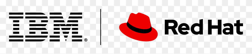 5290x826 Logo Red Hat Ibm A Standard Rgb Ibm Red Hat Logo, Ropa, Vestimenta, Sombrero Hd Png