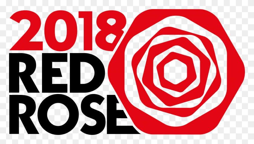 3545x1890 Logo Red Rose Camp 2018, Text, Plant, Symbol HD PNG Download