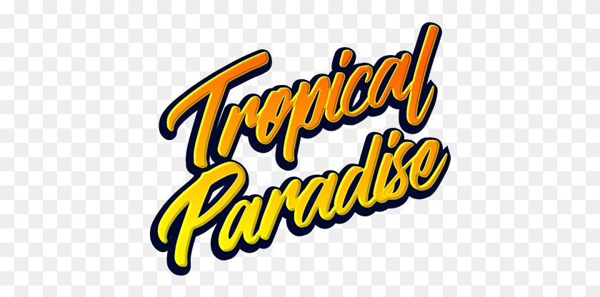 422x356 Logo Tropical Paradise Text, Word, Label, Alphabet Descargar Hd Png