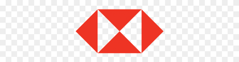 312x158 Logo With Red And White Triangles Square Hsbc Logo, Triangle, Business Card, Paper HD PNG Download