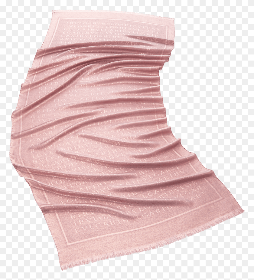 1138x1263 Logomania Stole Stole Silk Pink Wool, Diaper, Clothing, Apparel HD PNG Download