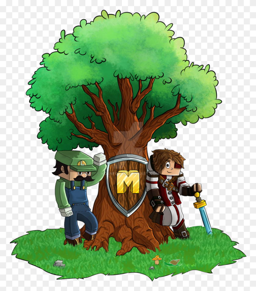 826x947 Logos De Servidores De Minecraft, Person, Human, Vegetation HD PNG Download