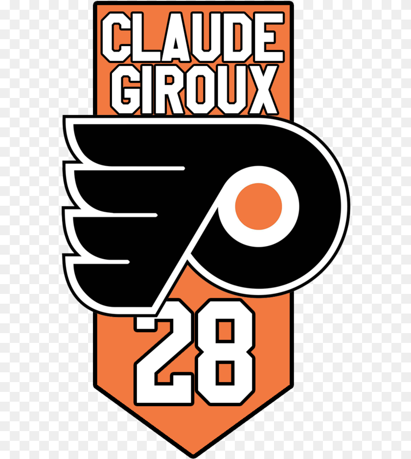 593x937 Logotype Philadelphia Flyers Claude Giroux Philadelphia Flyers, Advertisement, Poster, Text, Gas Pump Clipart PNG