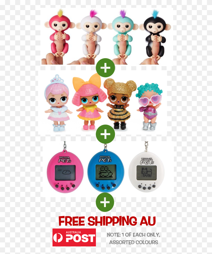 539x946 Lol Dolls Small Finger Monkey Toy, Doll, Sunglasses, Accessories HD PNG Download