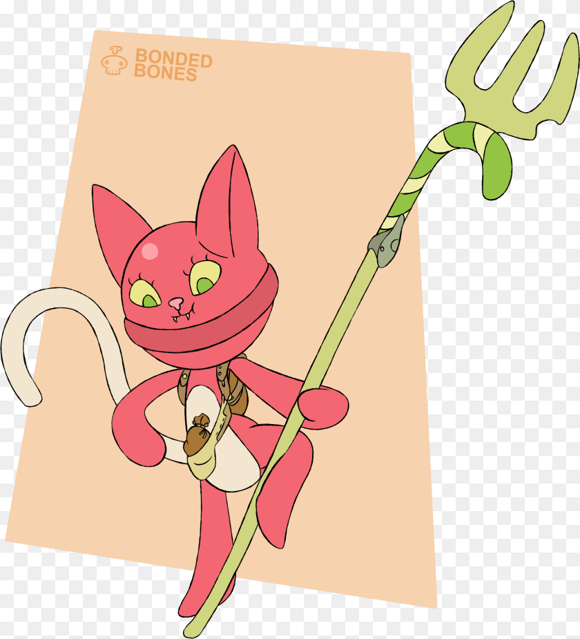 2847x3135 Lolipop Devil Cat Cartoon, Cutlery, Animal, Mammal, Pet Sticker PNG