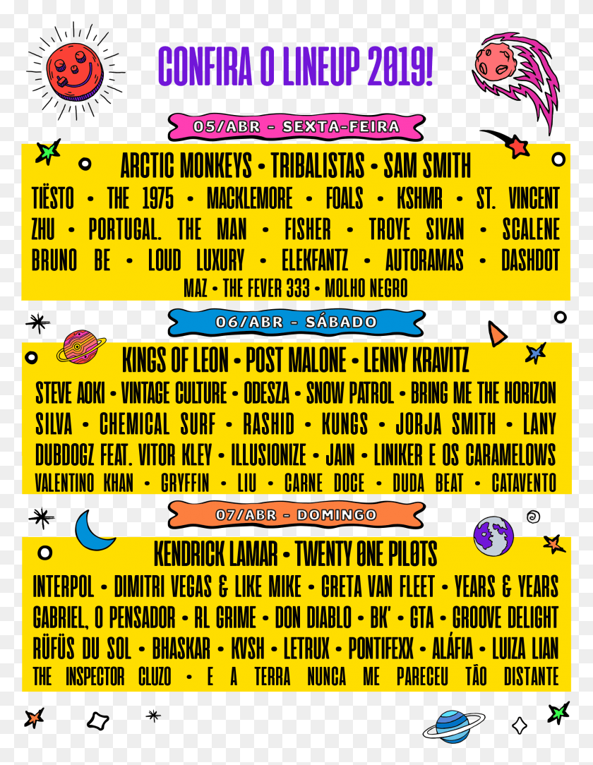 1793x2356 Lollapalooza Lineup 2019 Sao Paulo, Advertisement, Poster, Text HD PNG Download