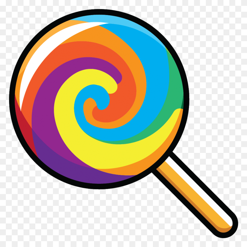 961x961 Lollipop Clipart Small Candy Lollipop Emoji Transparent, Food, Sweets, Confectionery HD PNG Download