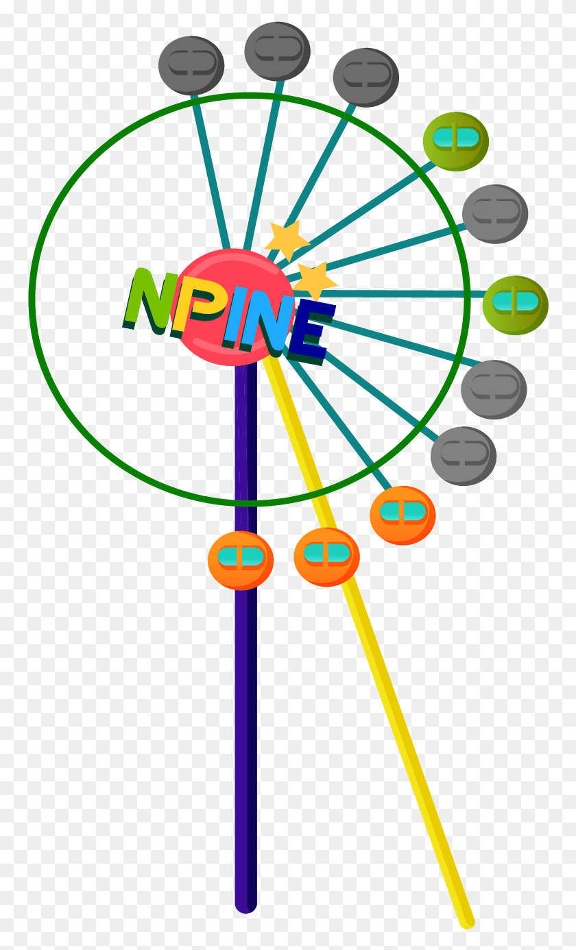 760x1326 Descargar Png / Lollipop Color Ferris Wheel Material Png