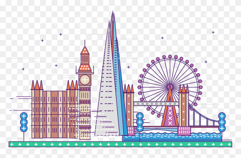 872x552 London Clipart Ferris Wheel London Ferris Wheel, Amusement Park, Tower, Architecture HD PNG Download