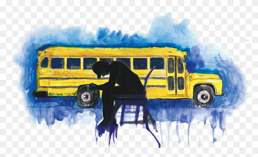 1000x579 Lonely Bus School Bus, Vehicle, Transportation, Wheel HD PNG Download