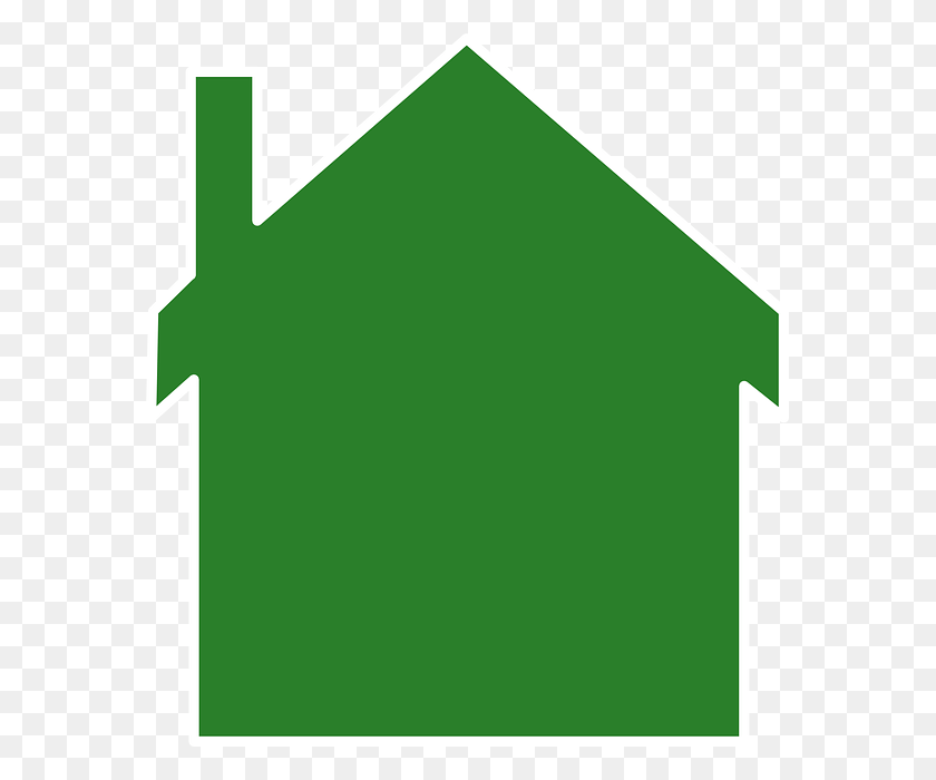 577x640 Одинокий Дом V 9 6 Рисунок Зеленый Дом Графика, Треугольник, Символ, Первая Помощь Hd Png Скачать