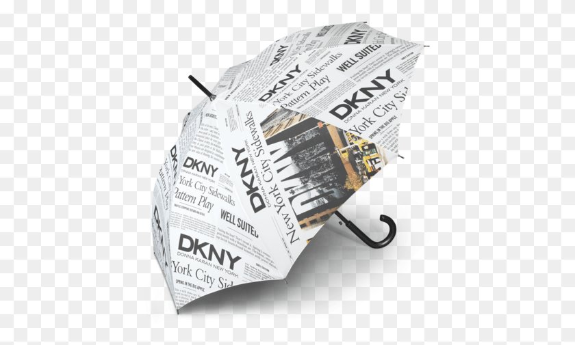 422x445 Long Ac Umbrella Dkny, Clothing, Apparel, Text HD PNG Download
