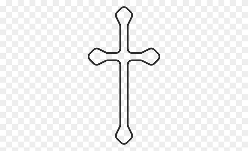 Long Christian Cross Stroke Icon, Symbol Transparent PNG