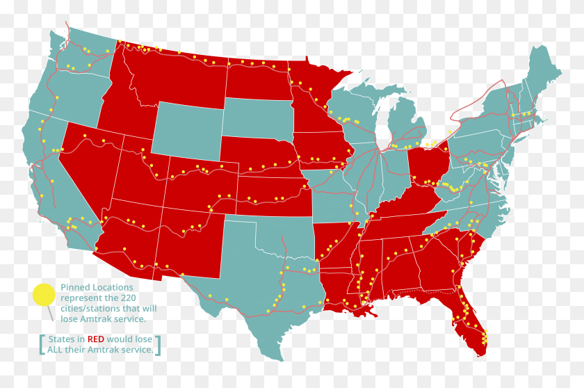3657x2338 Long Distance Trains In Jeopardy Usa Map Arizona, Diagram, Plot, Atlas HD PNG Download