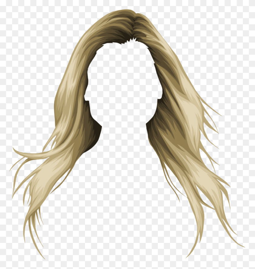 868x920 Long Hair Clipart Dirty Blonde Hair Transparent Background Hair Clipart, Bird, Animal, Back HD PNG Download