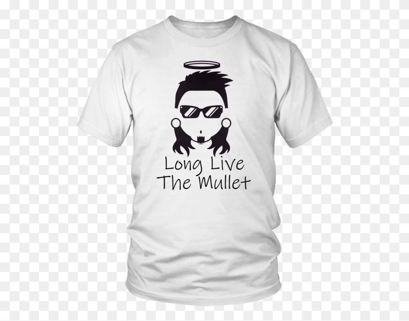 530x601 Long Live The Mullet Unisex Tee Zero Gravity Shirt, Clothing, Apparel, Sunglasses HD PNG Download
