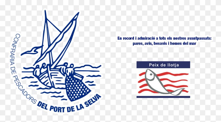 796x414 Descargar Png Lonja De Pescado O Subasta Confraria De Pescadors Del Port De La Selva, Symbol, Logo, Trademark Hd Png