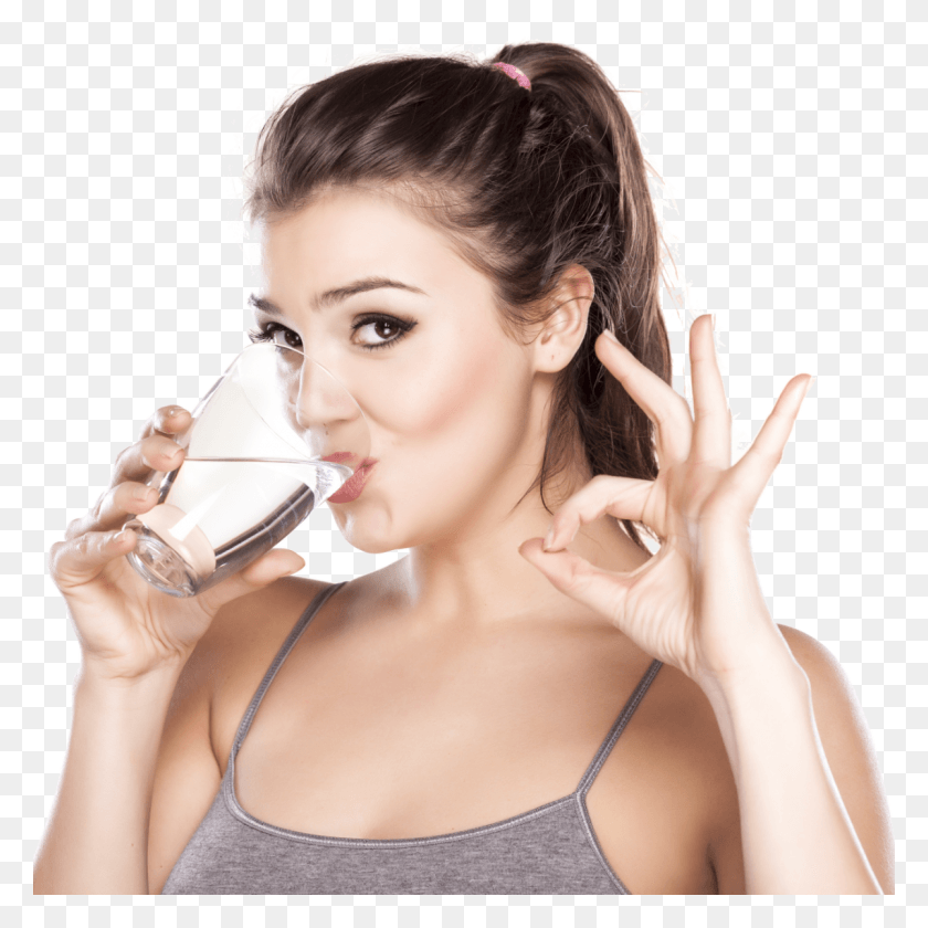 1200x1200 Look Better Naked Woman Drinking A Glass Of Water, Person, Human, Beverage HD PNG Download