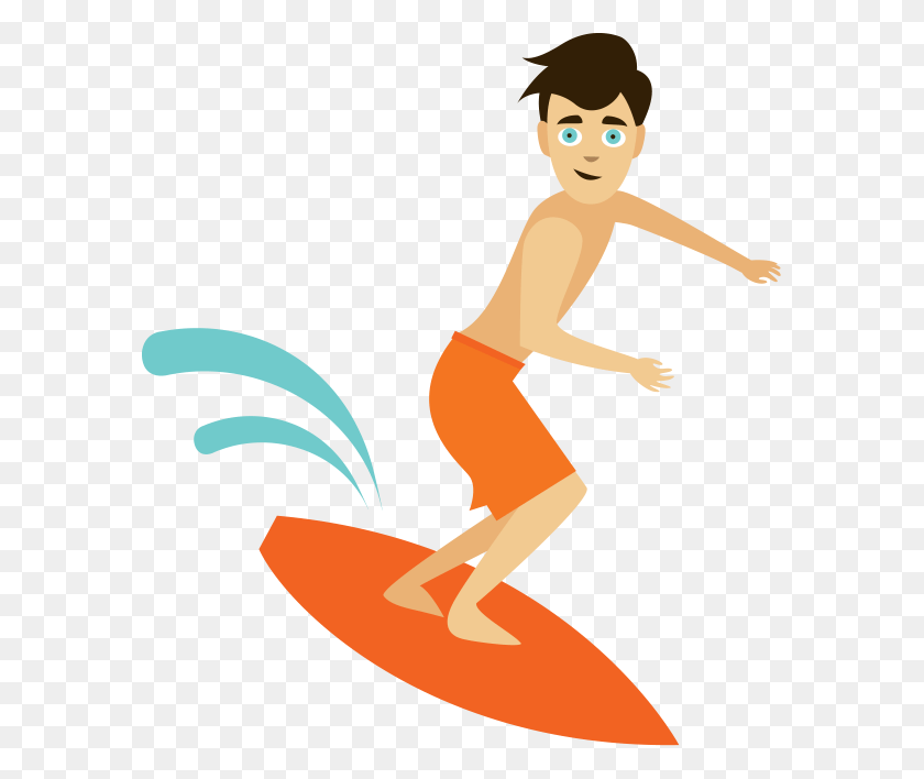 581x648 Look For Me Cartoon Man Surfing, Person, Shorts, Water HD PNG Download