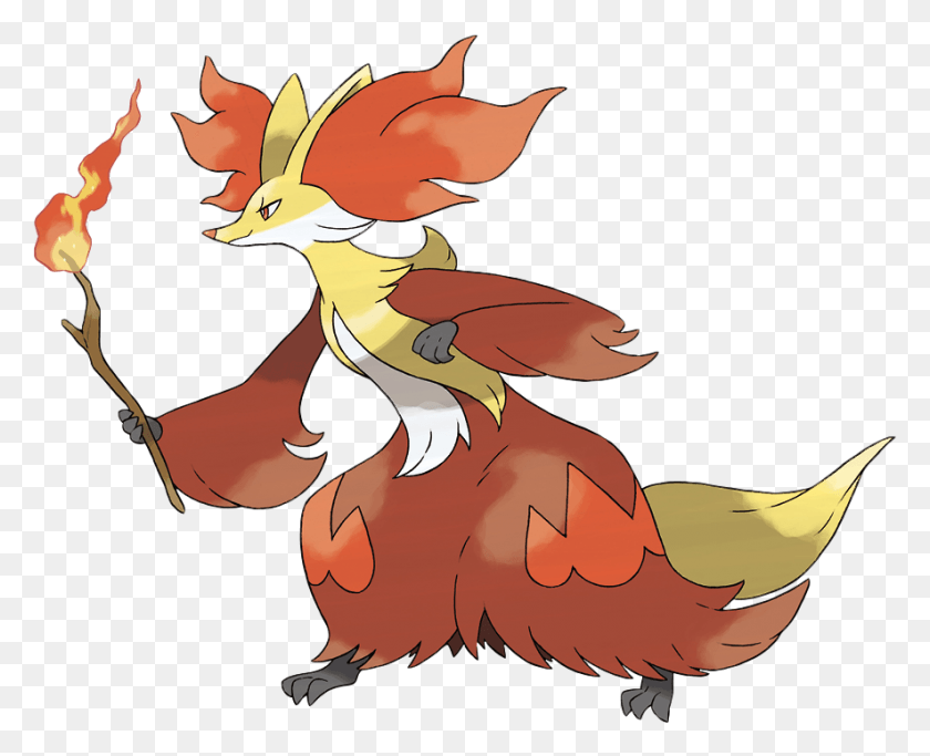 886x708 Looking Disturbingly Like A Human Within A Giant Robe Delphox Pokemon, Bird, Animal, Person HD PNG Download