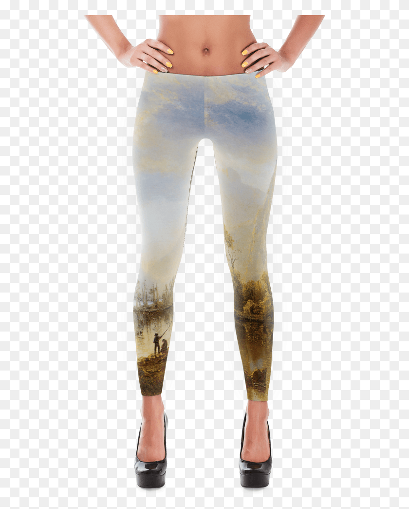 499x984 Looking Down Yosemite Valley California St Patricks Day Leggings, Clothing, Apparel, Pants HD PNG Download