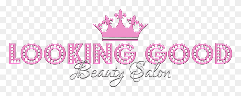 3629x1282 Looking Good Beauty Salon Logo Bright, Text, Accessories, Accessory HD PNG Download