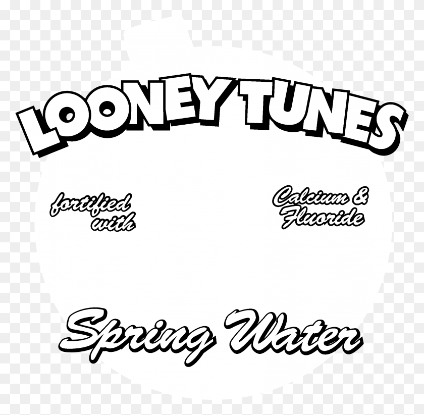 2149x2101 Looney Tune Font Looney Tunes Logo Black And White, Text, Label, Word HD PNG Download