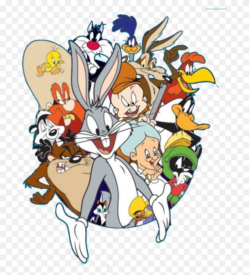 689x869 Looneytunes Bugsbunny Daffyduck Sylvester Elmerfudd Sylvester And Tweety Bird Life Size Stand Up, Comics, Book HD PNG Download
