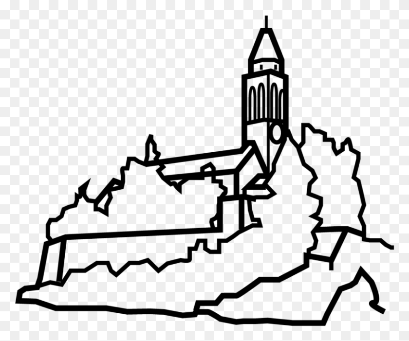 810x666 Лопуд Остров Церковь Святой Марии Иллюстрация, Серый, World Of Warcraft Hd Png Скачать