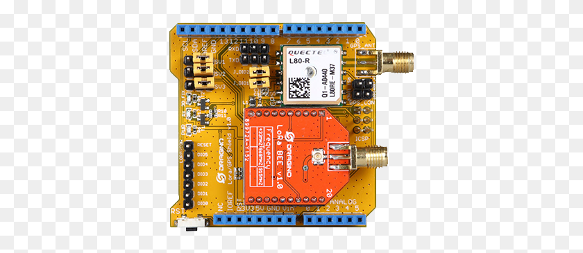 355x305 Lora Gps Shield For Arduino, Electronic Chip, Hardware, Electronics HD PNG Download