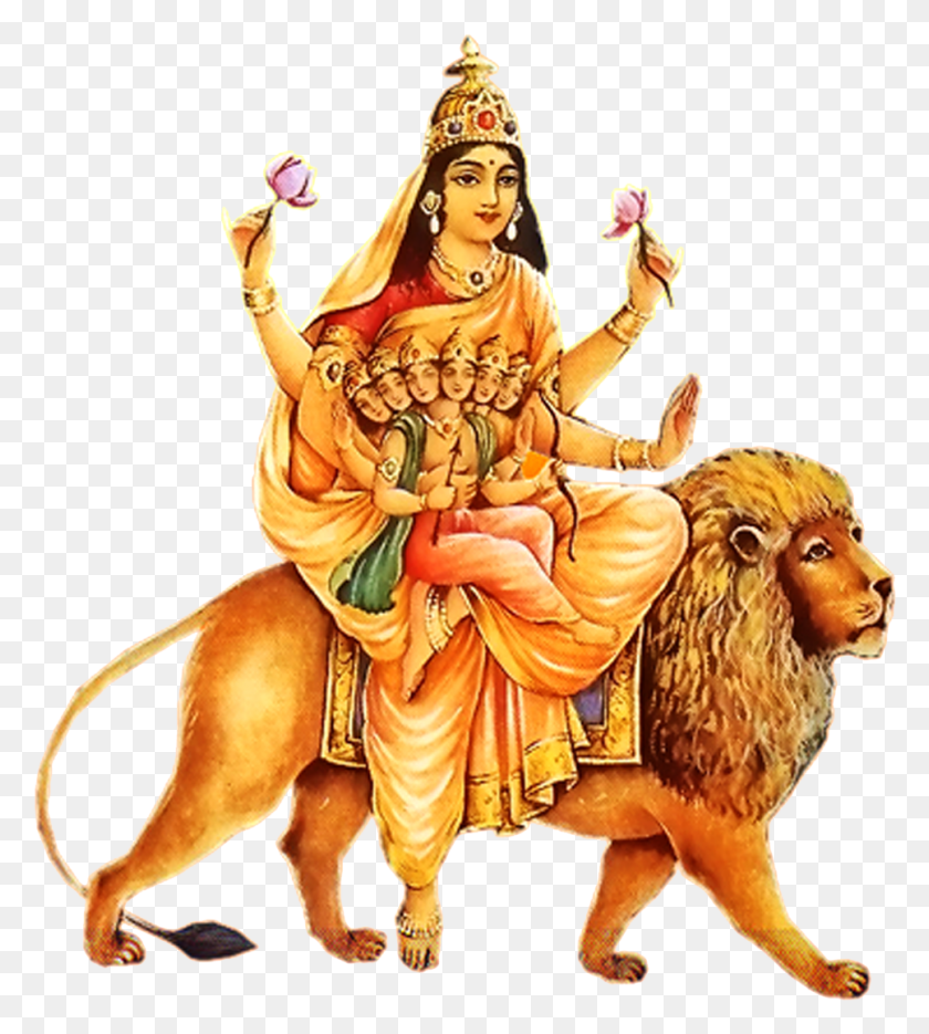 967x1085 Lord Durga Free Pic Navratri Fifth Day, Person, Human, Bull HD PNG Download
