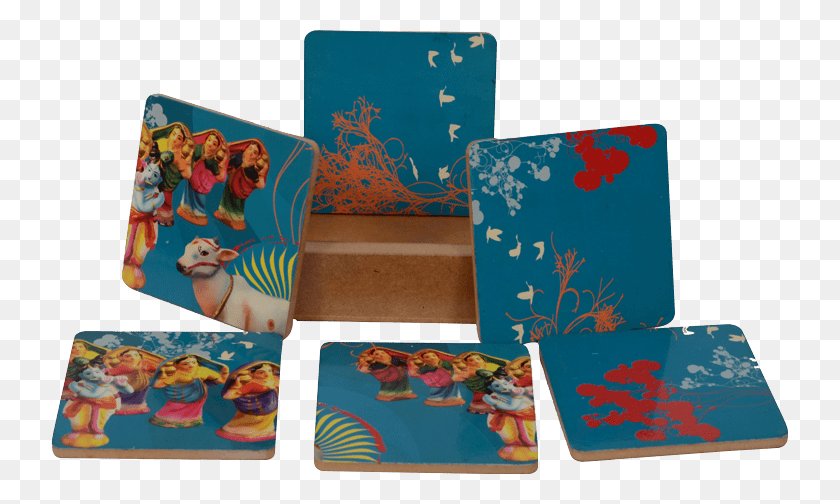 738x444 Lord Krishna Wooden Coaster Set Craft, Muebles, Papel, Carpeta De Archivo Hd Png