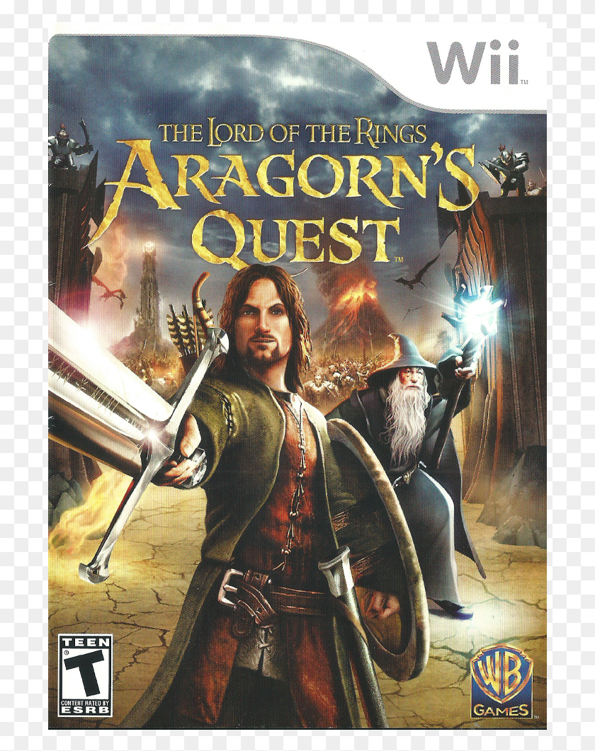 705x1001 Descargar Png El Señor De Los Anillos Aragorns Quest Front Ps3 Aragorn39S Quest, Cartel, Publicidad, Persona Hd Png