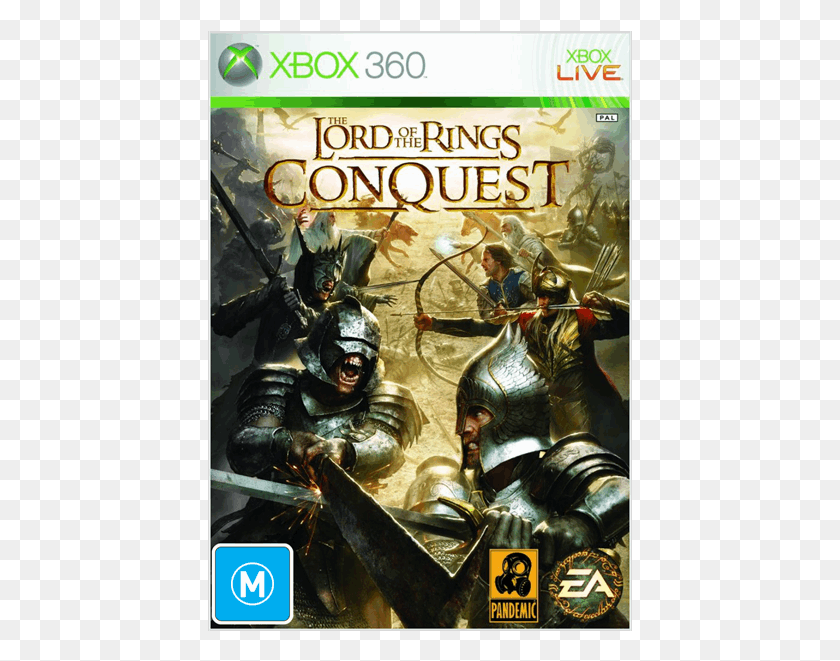 425x601 Descargar Png El Señor De Los Anillos Conquest Xbox, Cartel, Anuncio, Persona Hd Png