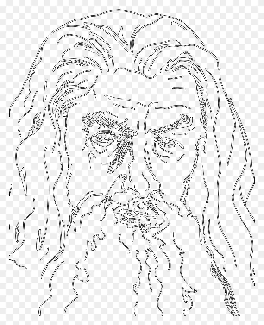 2552x3188 Lord Of The Rings Gandalf The Grey Line Art, Doodle HD PNG Download