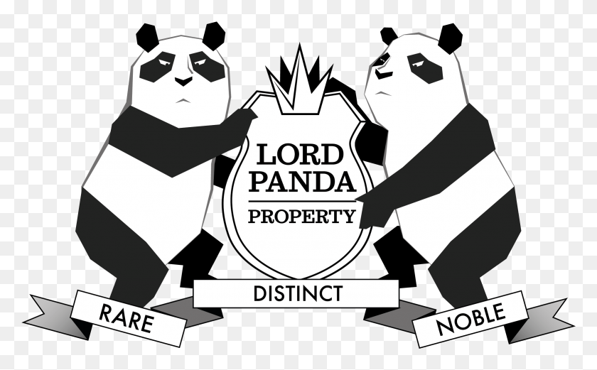 2341x1386 Lord Panda Property Logo Illustration, Etiqueta, Texto, Stencil Hd Png