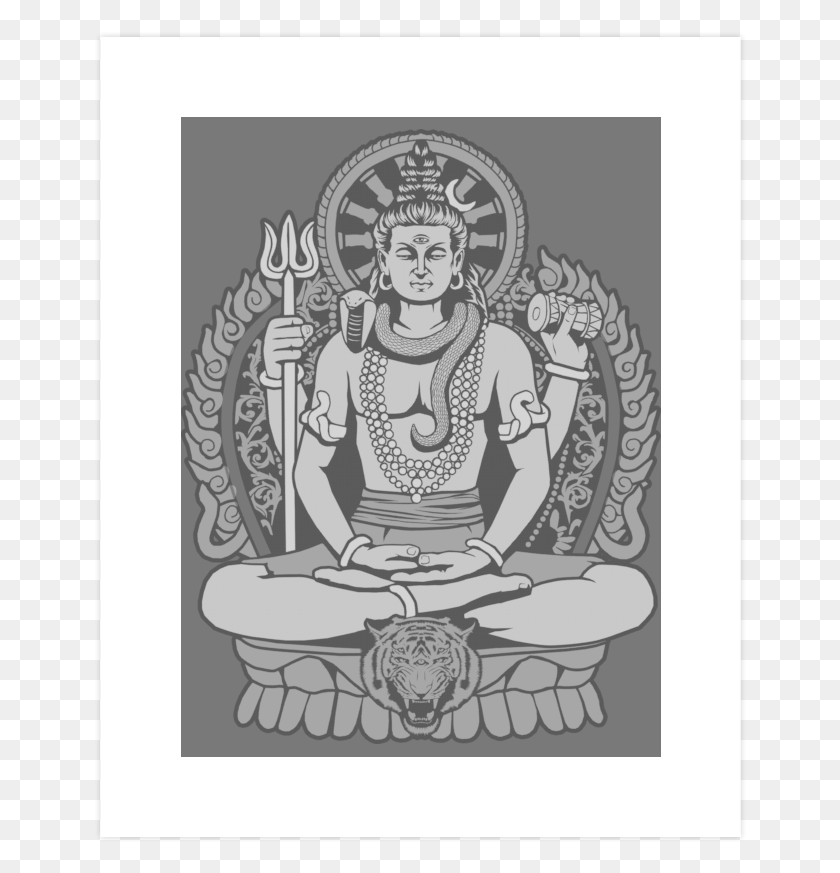 654x813 Господь Шива Художественный Принт Потрясающие Дизайны Футболок, Поклонение, Будда Png Скачать