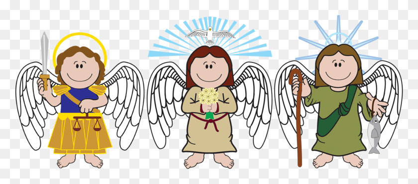 1464x584 Los 3 Arcangeles Oracion A San Miguel Arcangel Para, Angel, Archangel HD PNG Download