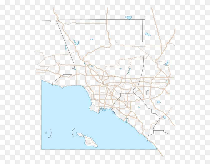 564x596 Los Angeles Skyline, Map, Diagram, Plot HD PNG Download