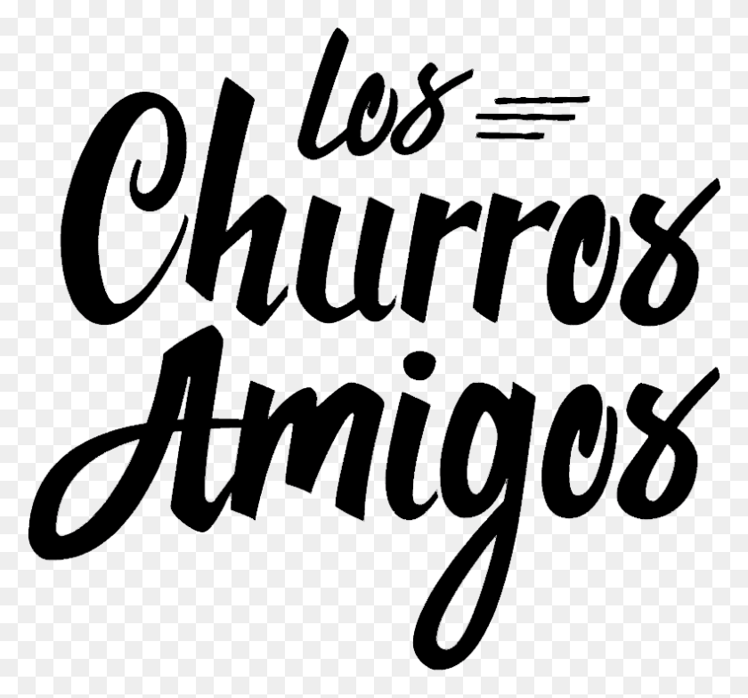 789x733 Descargar Png Los Churros Amigos Logo Black Calligraphy, Text, Handwriting, Letter Hd Png