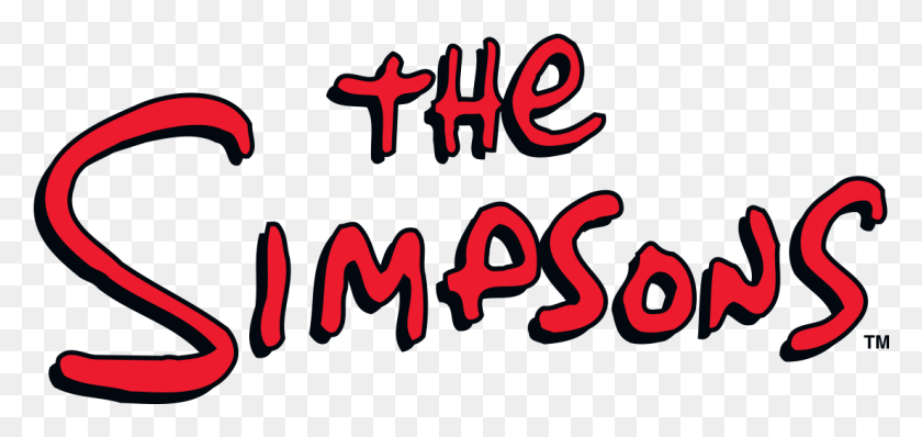 1104x479 Логотип Лос Симпсона Логотип Симпсоны, Текст, Алфавит, Почерк Hd Png Скачать