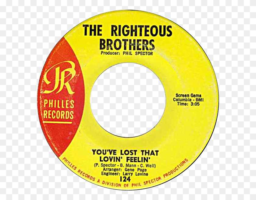 600x599 Lost That Lovin39 Feelin39 By The Righteous Brothers 45 Record Labels, Label, Text, Disk HD PNG Download