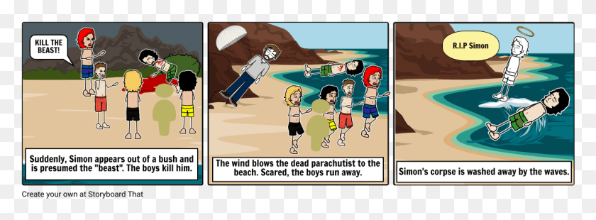 1145x368 Lotf Chapter 9 Summary Continued Cartoon, Person, Human, People HD PNG Download