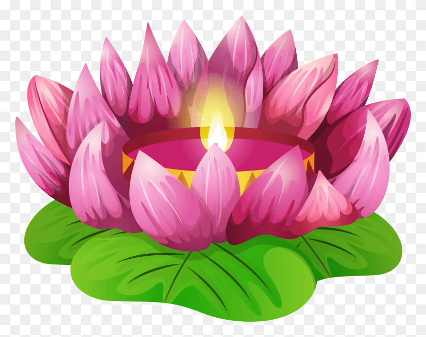 7875x6099 Lotus Candle Transparent Image HD PNG Download