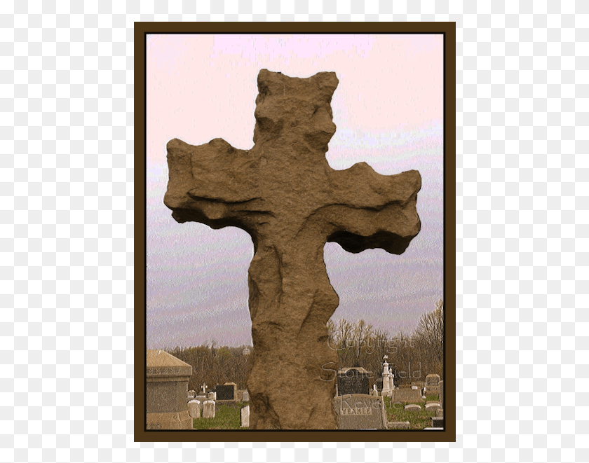 460x601 Louden Park Cemetery Rugged Cross Cross, Symbol, Crucifix, Archaeology HD PNG Download