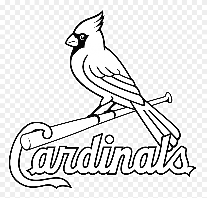 2172x2072 Louis Cardinals Logo Black And White St Louis Cardinals Silhouette, Jay, Bird, Animal HD PNG Download